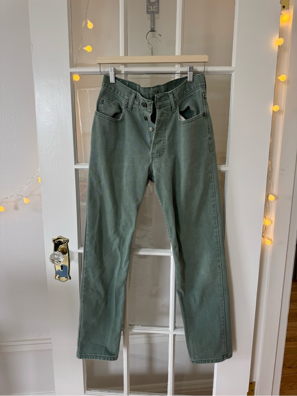 Gap Denim Sage Green Button-Fly Denim Pants (26” - 27” Waist)
